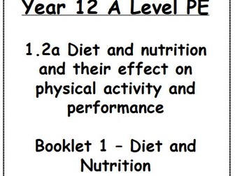 OCR A Level PE - Diet and Nutrition Work Booklet