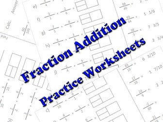 Fraction Addition - Practice  Worksheets