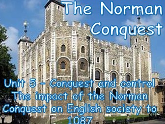 OCR Norman Conquest unit 5- catch up/ revision booklet