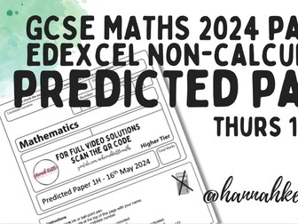 GCSE Maths Predicted Paper 2024 Foundation Edexcel