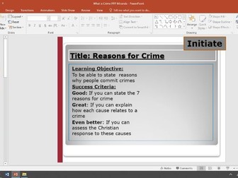 Causes for Crime- Crime and Punishment Religious Education