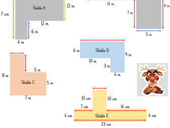 Christmas perimeter of rectilinear shapes Year 5