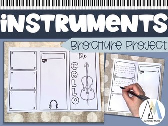 Musical Instruments Project - make a brochure research task