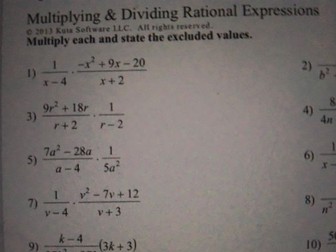 Multiply and Divide Rational Expressions