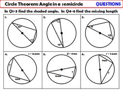 Circle Theorem - Angle in a Semicircle | Teaching Resources