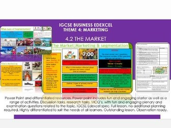 IGCSE Business Edexcel Theme 4 – 4.2 The Market