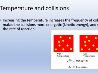 Rates of reaction and temperature