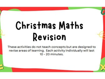 Christmas Themed Maths Revision