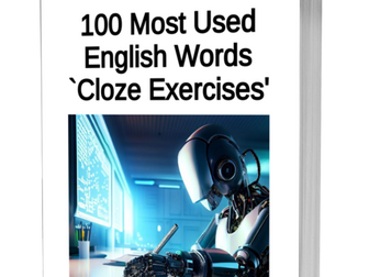 100 Most Used English Words In Cloze Exercises, EFL, Young Learners, Teachers,