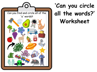 A-Z Can you Circle the Letter Activity
