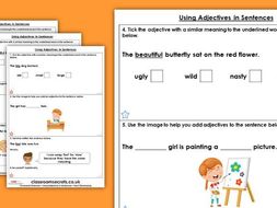Adjectives worksheets for grade 2 with answers pdf image