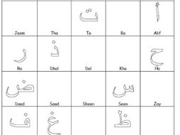 arabic alphabets colouring page teaching resources