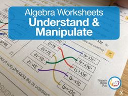 Algebra Worksheets: Collecting terms, expand and factorise, substitution.