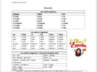 Spanish Grammar Booklet