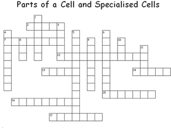 Year 7/KS3 Cells Revision Crossword