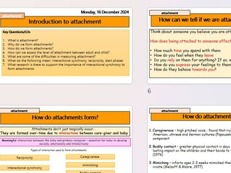 A Level Psychology - Attachment - Introduction