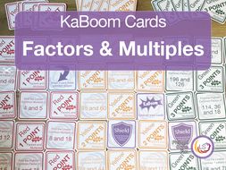 Factors and Multiples KaBoom Cards
