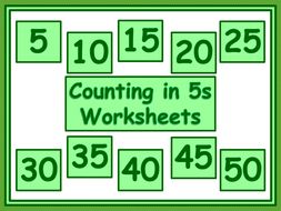 counting in 5s differentiated worksheets teaching resources
