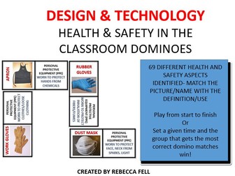 Health and Safety in the Technology Classroom Dominoes