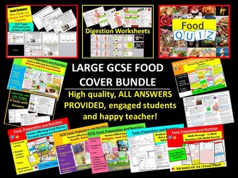 GCSE Food Cover Work/Cover Lessons