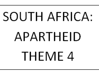T4: SOUTH AFRICA 1948 - 94 APARTHEID TO RAINBOW NATION