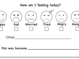 Daily check in sheet wellbeing tool