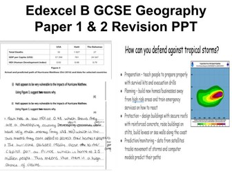 Edexcel B GCSE Geography Paper 1 & 2 Revision PPT