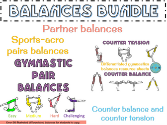 Gymnastics pairs balances bundle (counter tension/balance and sports acro)