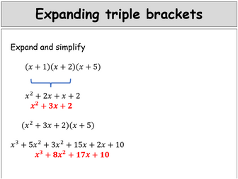 Expanding triple brackets lesson