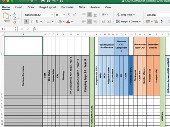 OCR Computer Science (J276) Tracking Sheet