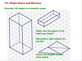 Drawing 3D shapes on isometric paper