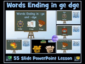 dge ge words (the /dʒ/ sound) PowerPoint Lesson