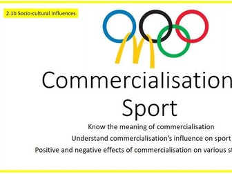 GCSE PE Commercialisation of Sport