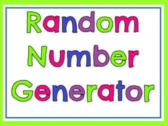 Random Number Generator 1-100 (COLOUR VERSION)