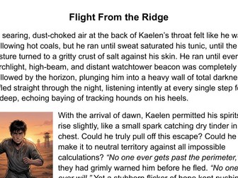 KS2 Reading Comprehension – Flight From the Ridge | SATs Style Questions | Year 5 & Year 6