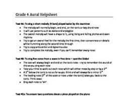 test aural 4 grade c Teaching  holdich ABRSM help Aural Grade sheet by 4