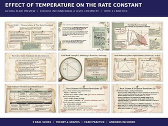 Effect of Temperature on the Rate Constant | Edexcel IAL Chemistry | Kinetics