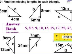 Pythagoras Theorem: a sequence of lessons.