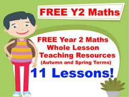 FREE Year 2 Maths PowerPoint Whole Lesson Resources (Autumn and Spring Terms)