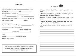 Spanish activities "mi familia"