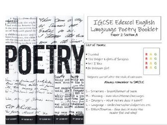 Edexcel IGCSE English Language Poetry Booklet