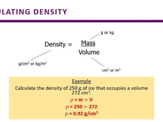 Calculating Density Whole Lesson