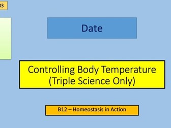 B12.1 Controlling Body Temperature