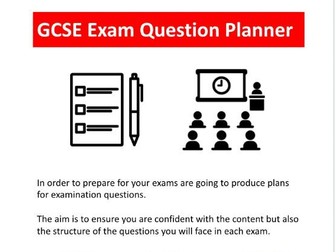 Edexcel GCSE History Exam Question Planners