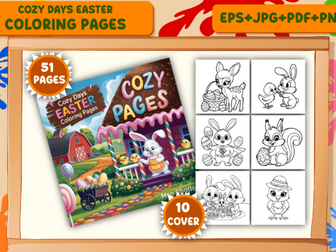 Cozy Days Easter Coloring Pages for Kids