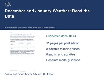 December and January Weather: Read the Data