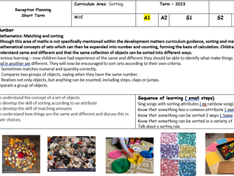 Matching and Sorting EYFS