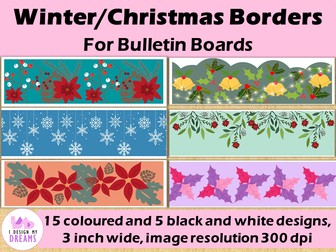 Winter / Christmas Bulletin Board Borders