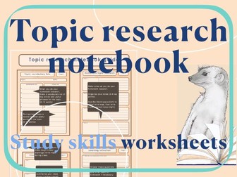 Topic research notebook - Research skills guide