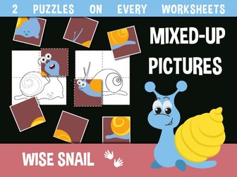 Mixed-Up Pictures Cut & Glue, Wise Snail